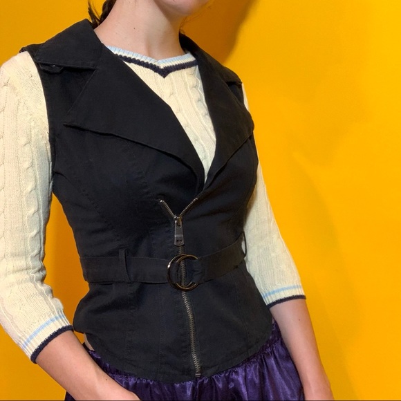 NWT Motto Vest in Black - Picture 2 of 12